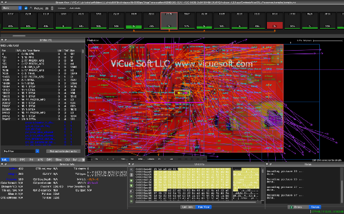 A screenshot of the VQ Analyzer set to Dark Mode