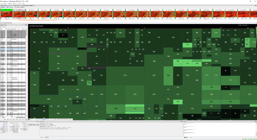 Screenshot of a VQ Analyzer memory bandwidth map