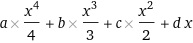 antiderivative of a cubic polynomial — general view